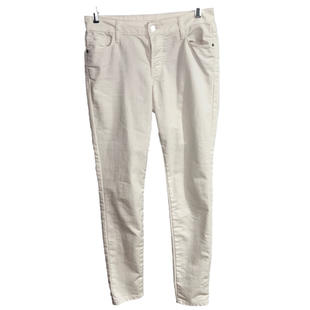 Old navy- White rockstar mid rise jeans